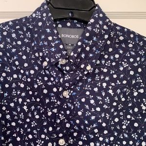 BONOBOS Short- Sleeve Floral Print Shirt